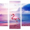 An Ethereal Pink Flamingo On Beach Panel The paint by number