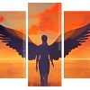 Angel Silhouette Panels paint by numbers