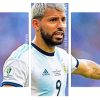 Argentina National Team Sergio Aguero Panel paint by numbers