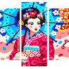 Asian Lady panels paint by numbers