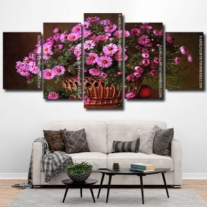 Basket Of Flowers panels paint by numbers