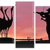 Bird And Violinist Silhouette panels paint by numbers