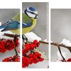 Bird In Snow Panels paint by numbers