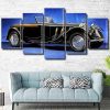 Black Vintage Car panels paint by numbers