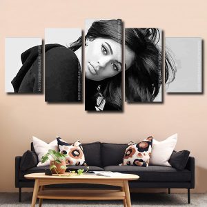 Black and White Kylie Jenner panels paint by numbers