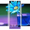 Blue Flower In A Glass Cup panels paint by numbers