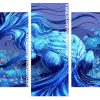 Blue Nine Tailed Fox Panels paint by numbers