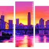 Brisbane skylines during sunset Panels paint by numbers