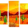 Cactus Plants Deserts Panel paint by numbers