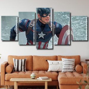 Captain America panels paint by numbers