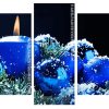 Christmas Blue Candle panels paint by numbers