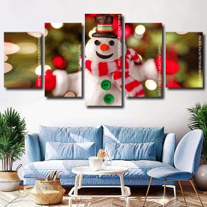 Christmas Snowman Panels paint by numbers