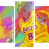 Colorful Abstract Kobe Bryant panels paint by numbers