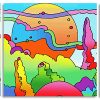 Colorful Landscape panels paint by numbers