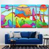 Colorful Landscape panels paint by numbers