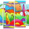 Colorful Landscape panels paint by numbers