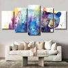 Colorful Splatter Bear panels paint by numbers