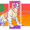 Colorful Tiger Panels paint by numbers