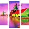 Colorful Village Home Netherlands Panels paint by numbers