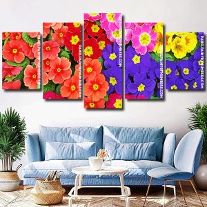 Colorful primrose Flowers Panel paint by numbers