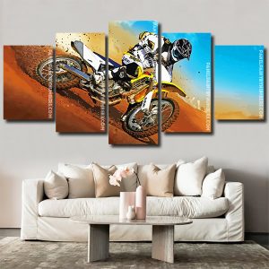 Cool Motocross panels paint by numbers