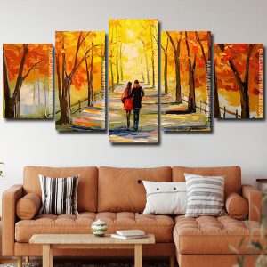 Couple In Forest Panels paint by numbers