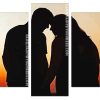 Couple silhouette Panels paint by numbers