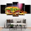 Delicious burger panels paint by numbers