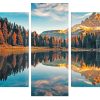 Dolomiti Italy Autumn Lago Antorno Landscape Panels paint by numbers