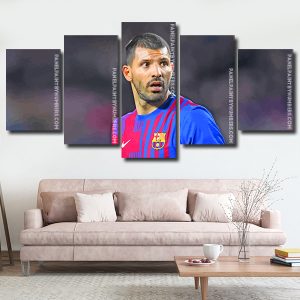 Footballer Sergio Agüero Panel paint by numbers