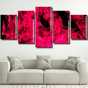 Fuchsia Flames Panel paint by numbers