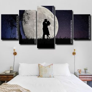 Full Moon Couple panels paint by numbers