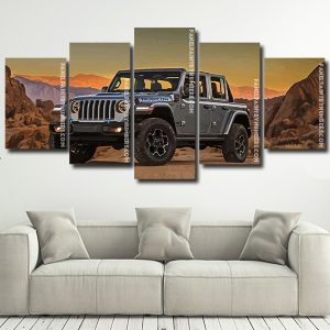 Grey Jeep panels paint by numbers