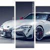 Grey Toyota Gr Supra panels paint by numbers