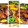 Grilled Chicken panels paint by numbers