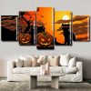 Halloween Pumpkins And Cat panels paint by numbers