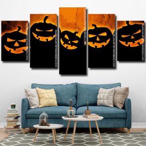 Halloween Pumpkins Panel paint by numbers