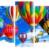 Hot Air Balloons Up panels paint by numbers