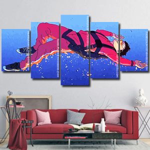 Illustration Skydiver panels paint by numbers