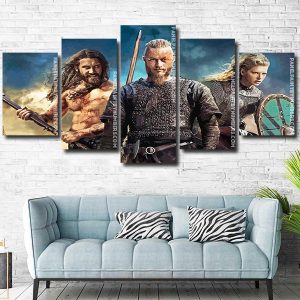 Lagertha and Rollo and Ragnar Lothbrok Panel paint by numbers