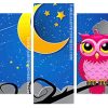 Little Pink Owl panels paint by numbers