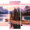 Maligne Lake At Sunset Panels paint by numbers