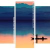 Man Silhouette Riding Boat Panels paint by numbers