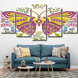 Mandala Butterfly Insect Panel paint by numbers