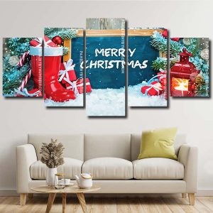 Merry Christmas Illustration panels paint by numbers