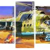 Military Helicopter panels paint by numbers