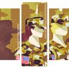 Military Soldiers Illustration panels paint by numbers