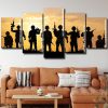 Military Soldiers Silhouette Panels paint by numbers