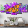 Monarch Butterfly On Purple Flowers Panel paint by numbers