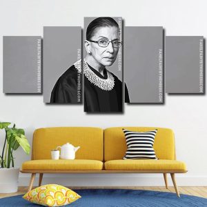 Monochrome Ruth Bader Ginsburg panels paint by numbers